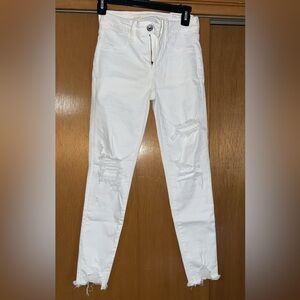 American eagle white denim jeans